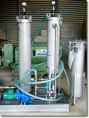 Système de filtration après décantation pour huile végétale