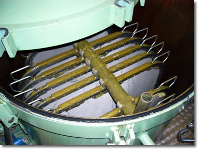 Vue détaillée du filtre vertical à plateaux