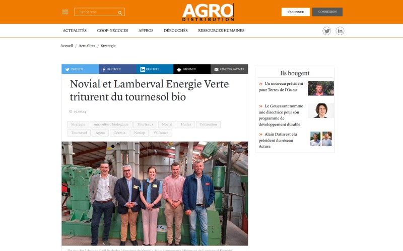 Article Agrodistribution — Lamberval Energie Verte distributeur officiel Reinartz